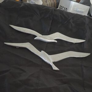Vintage Silvee Bird Seagulls Flock Metal Wall Art